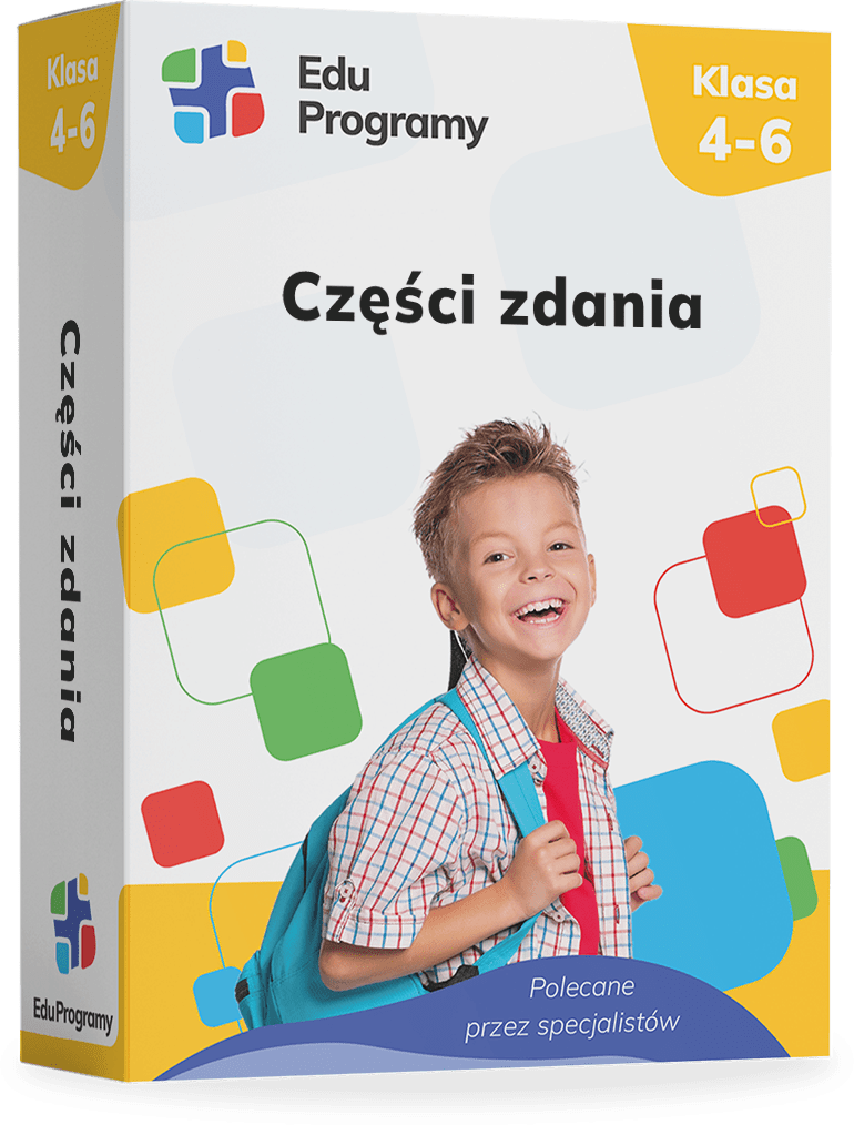 Części zdania - Program interaktywny dla uczniów klas 4-6