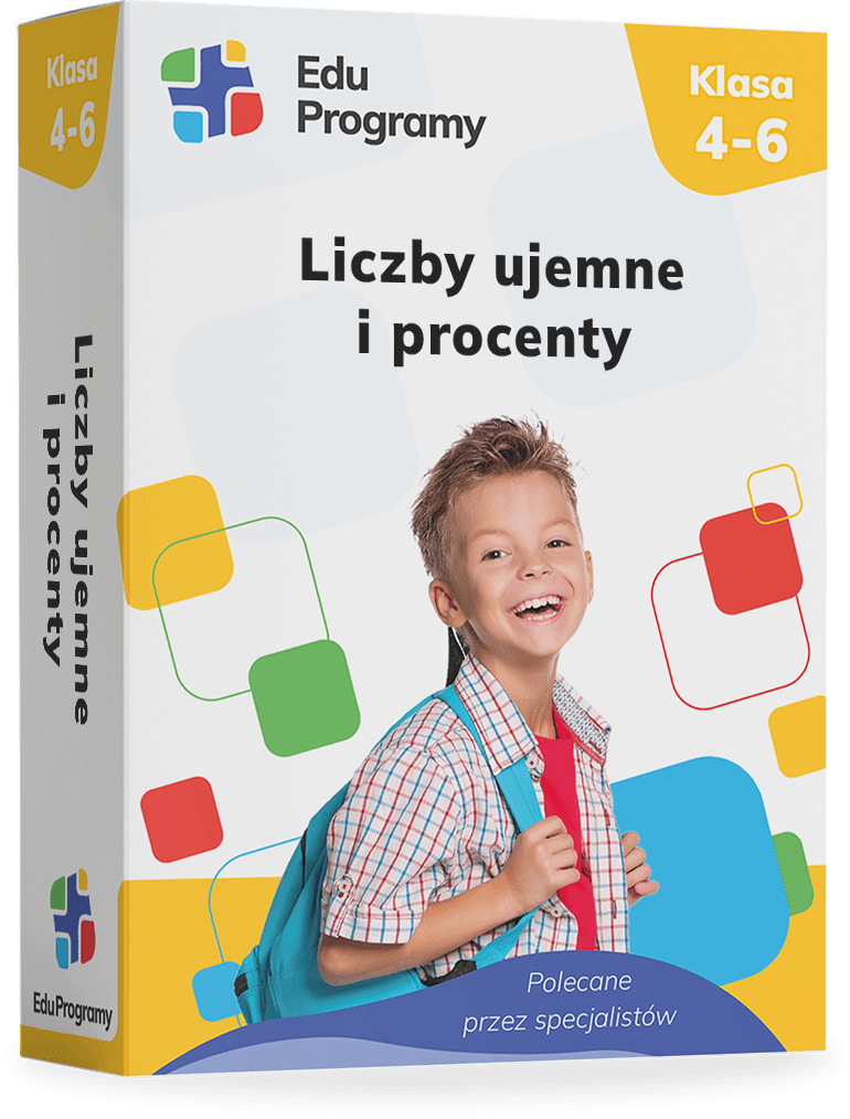 Liczby ujemne i procenty - program do nauki matematyki dla klas 4-6
