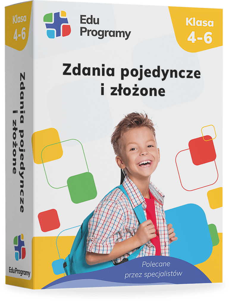 Zdania pojedyncze i złożone - program interaktywny do nauki języka polskiego w klasach 4-6