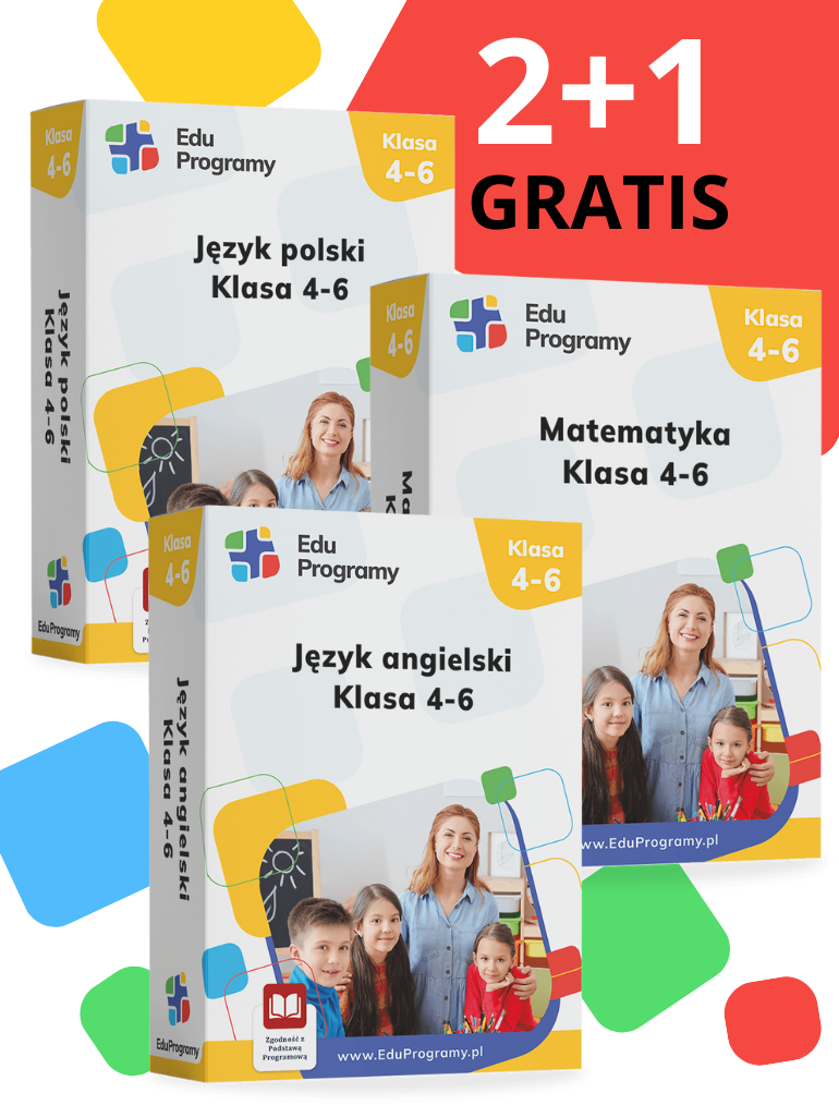 Pakiet Szkolny Klasa 4-6: Polski, Matematyka, Angielski
