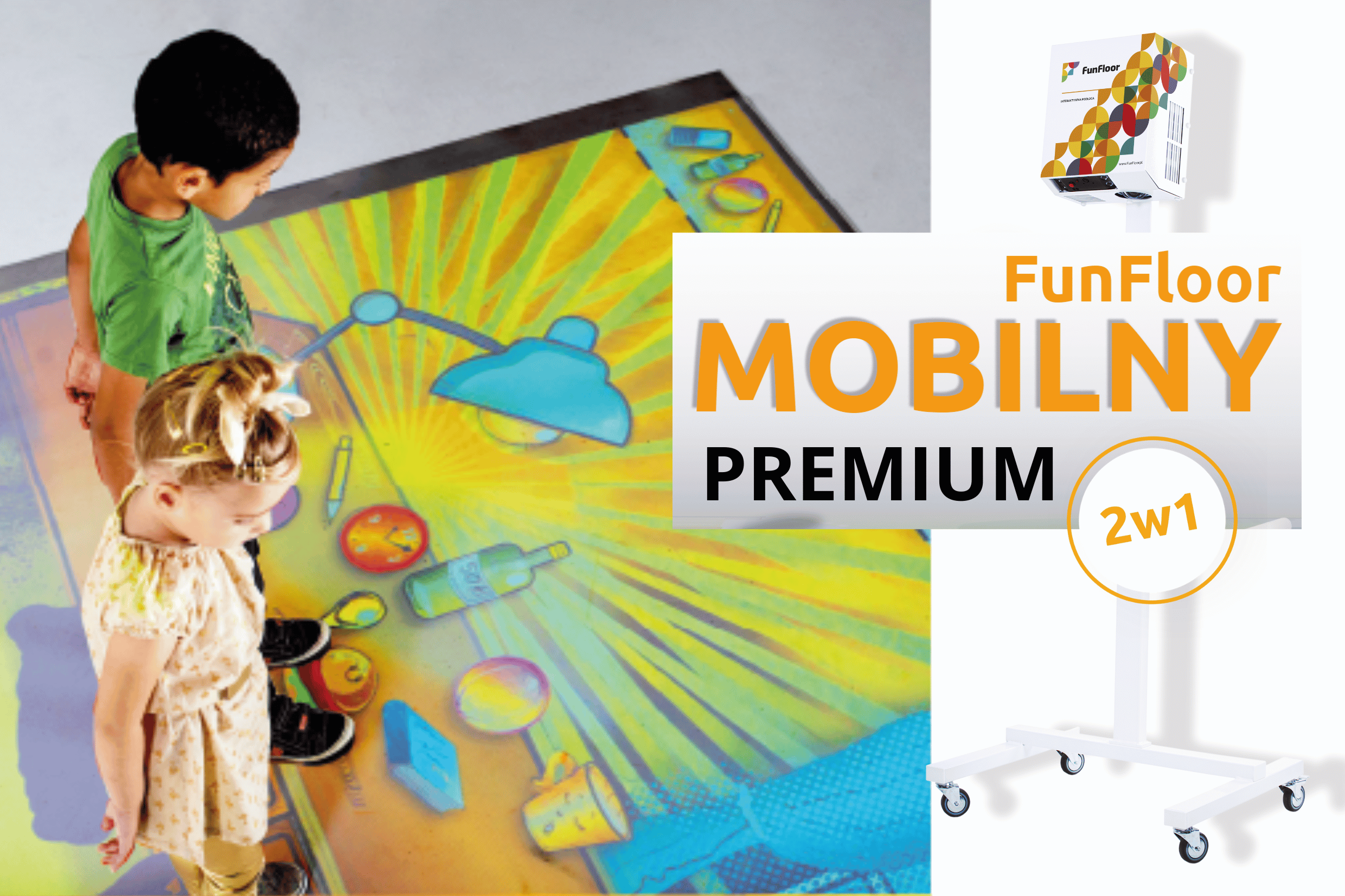 Interaktywna podłoga FunFloor MOBILNY PREMIUM 2w1