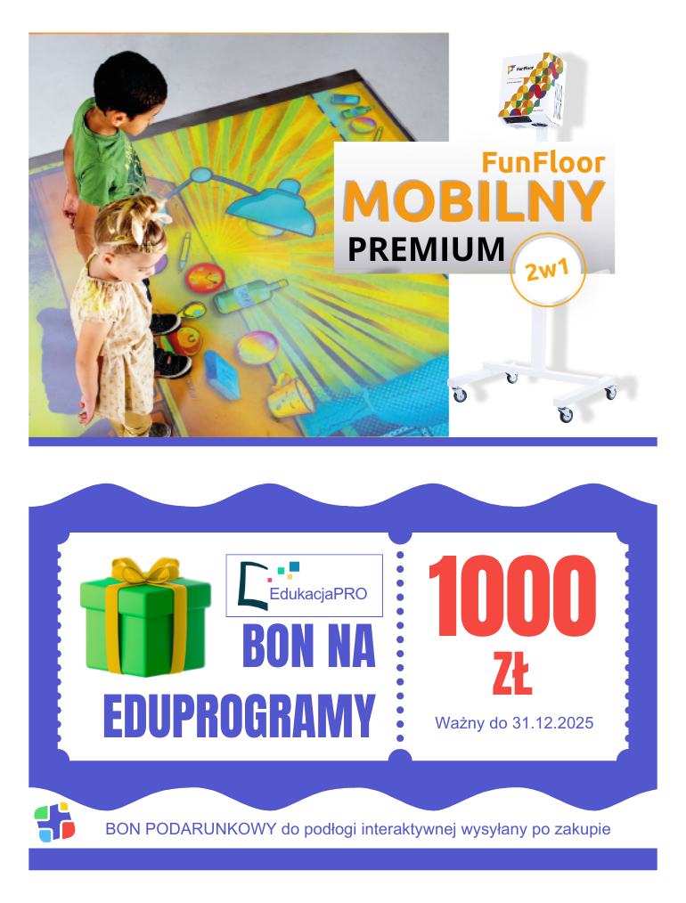 Interaktywna podłoga FunFloor MOBILNY PREMIUM 2w1