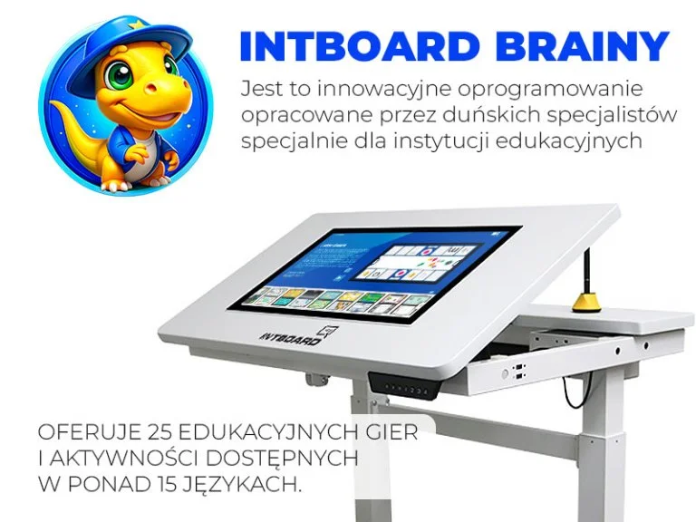 Interaktywne biurko INTBOARD STADY 24″ na Android + Zestaw programów edukacyjnych INTBOARD BRAINY